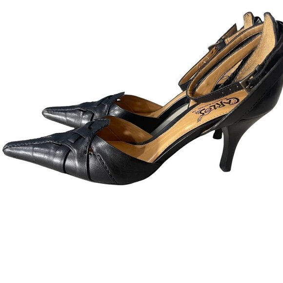 CARLOS By CARLOS SANTANA Pointy Toe Pumps Heels Size 6.5M Upper Leather - Picture 12 of 14
